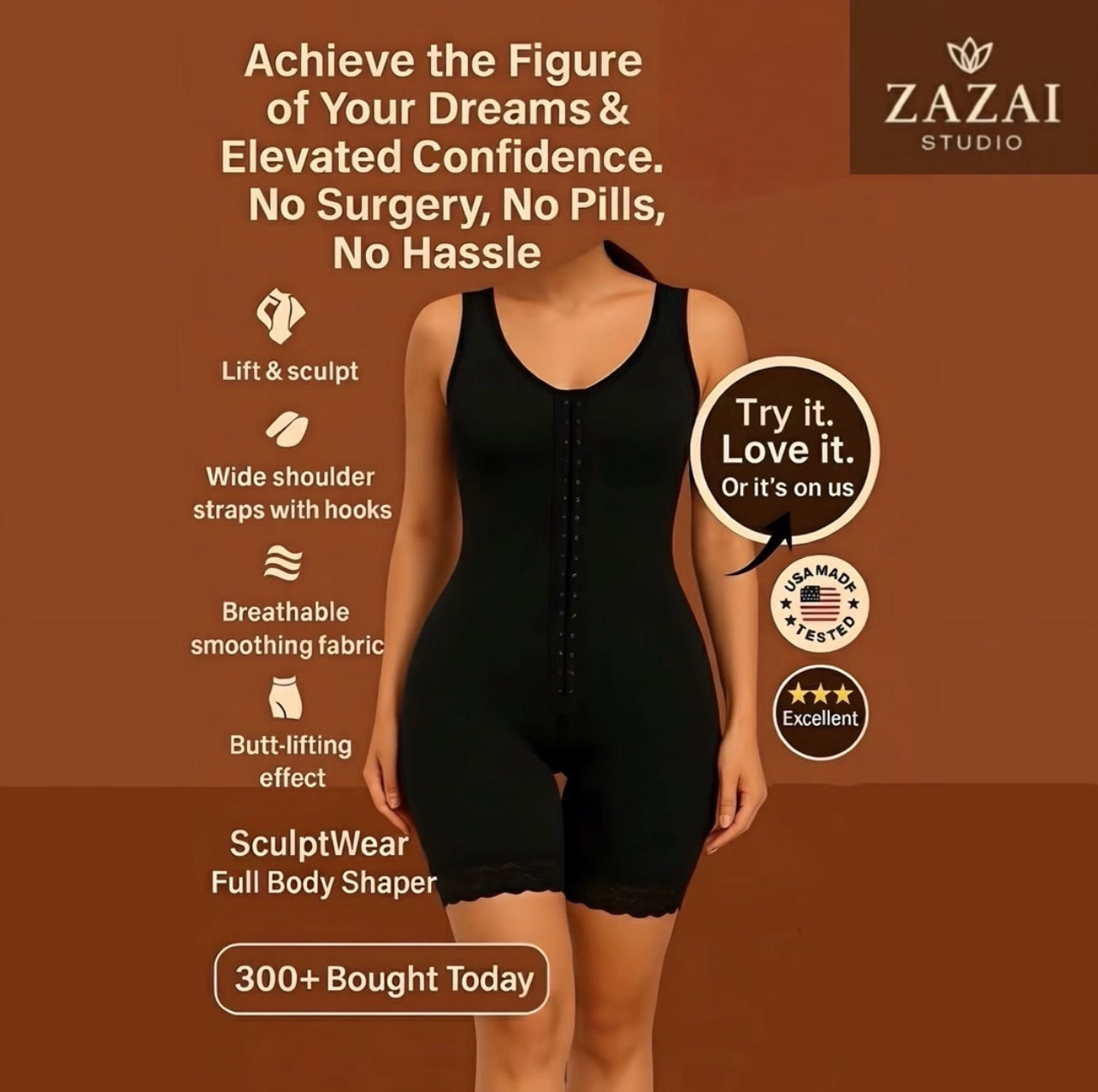 Zazai SculptWear™ — Full Body Shaper for Women