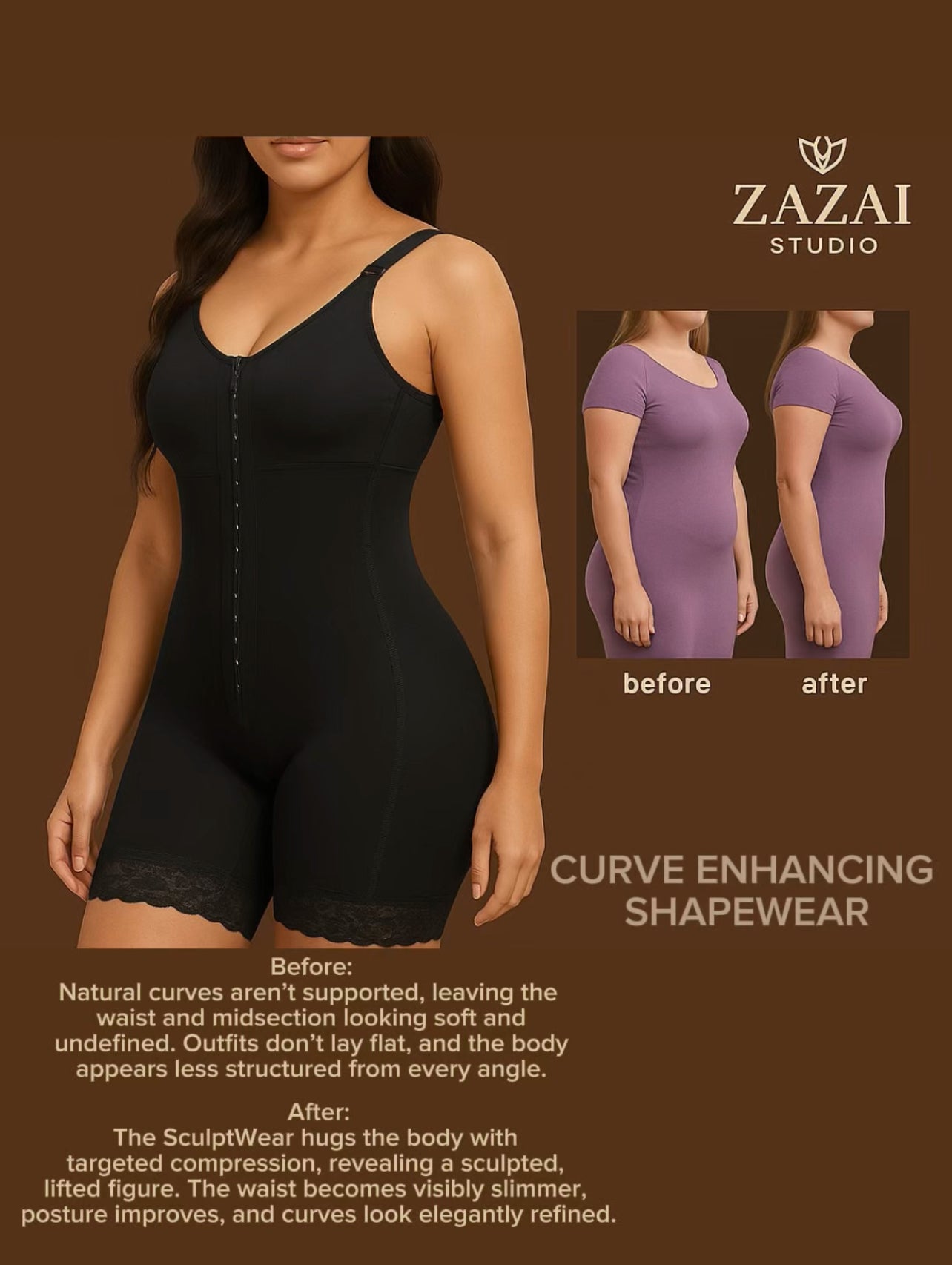 Zazai SculptWear™ — Full Body Shaper for Women