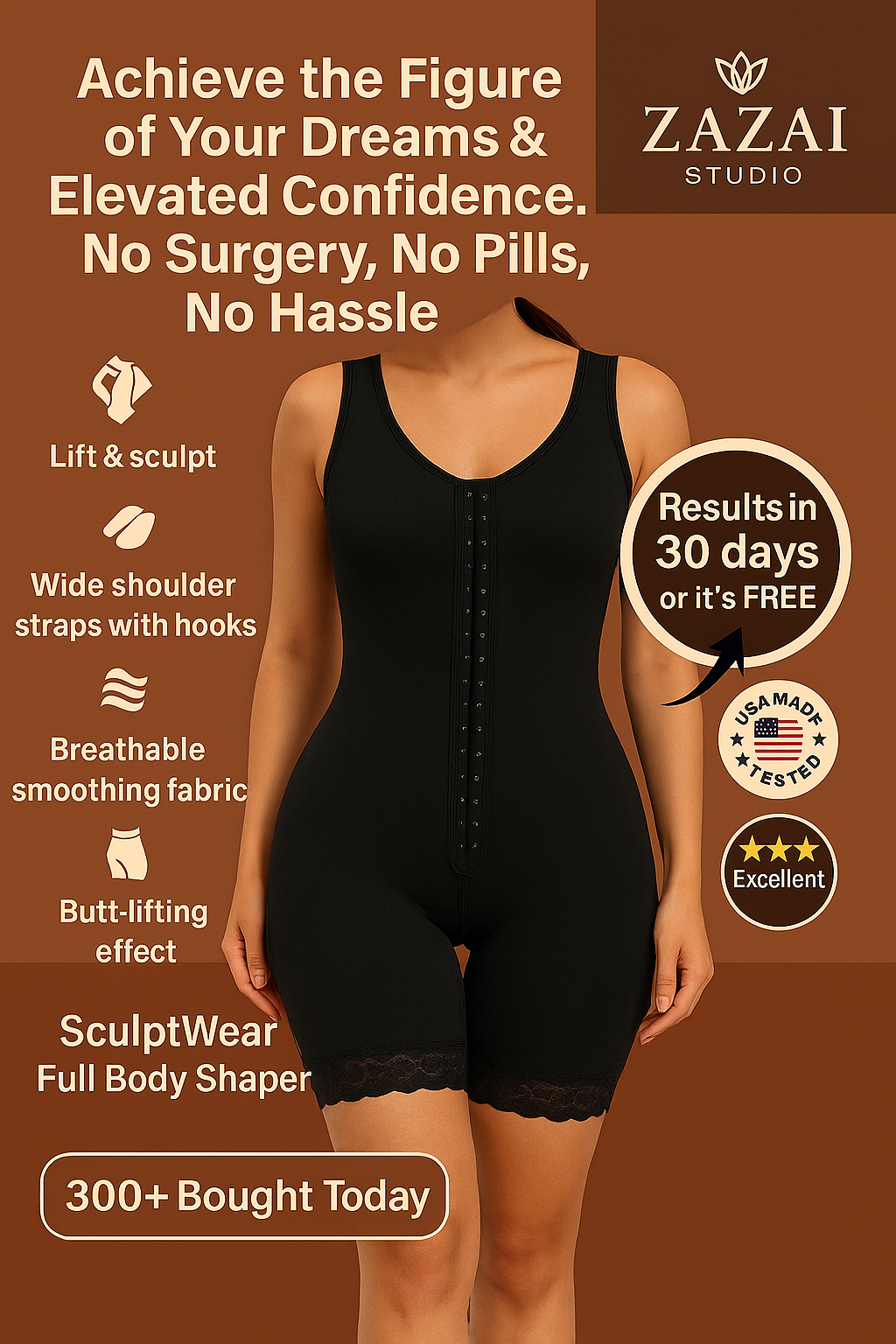 Zazai SculptWear™ — Full Body Shaper for Women