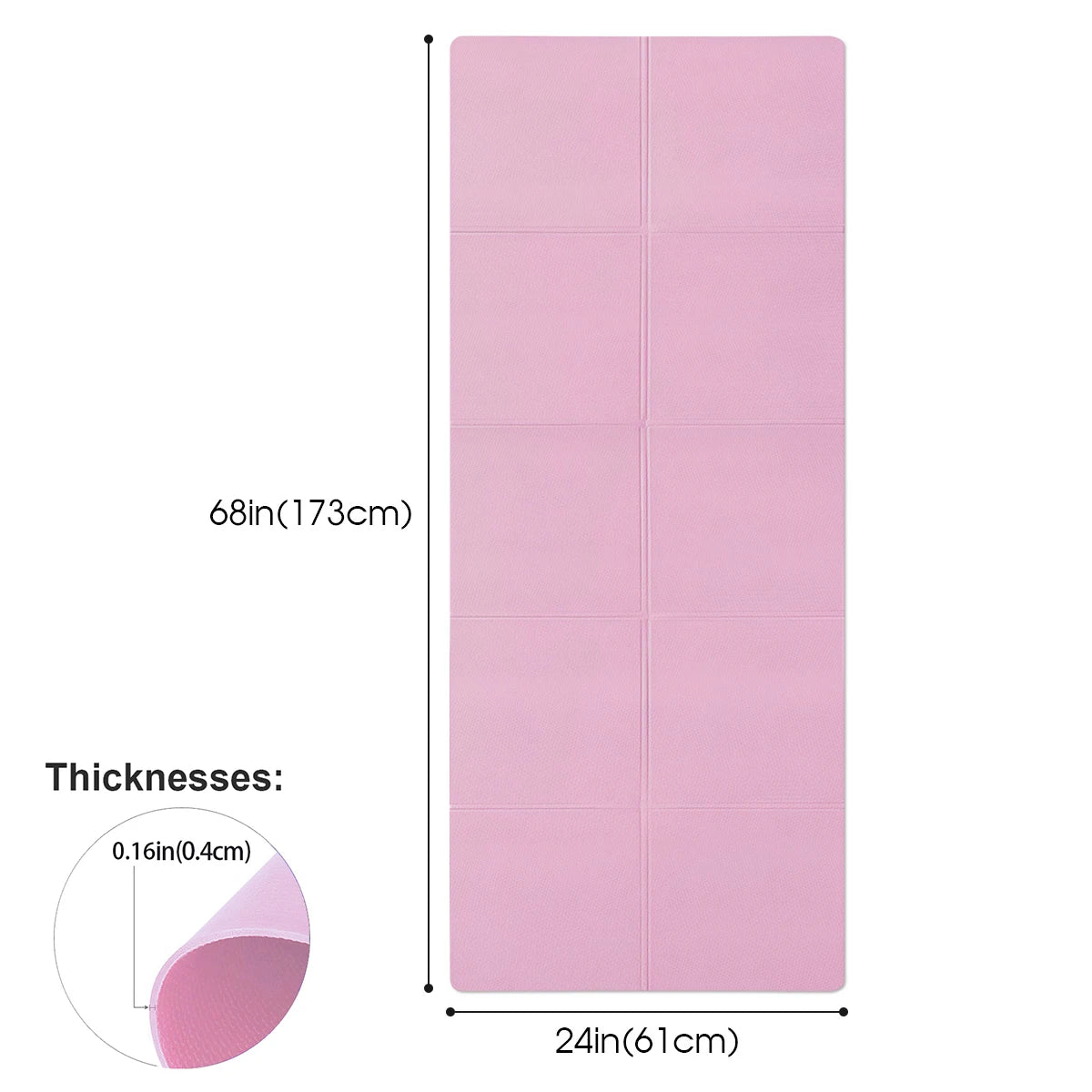 Woman stretching on premium anti-slip yoga mat in pink color